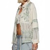 Women's Printed Crochet Patchwork Button-up Shirt - POL - 2 of 4