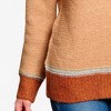 Amaryllis Women's Textured Knit Sweater Crewneck Long Sleeves Colorblock Cuffs Ribbed Hem Casual Pullover for Everyday Wear - 4 of 4