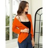 YesFashion Womens Classic 3/4 Sleeve Blazer Draped Open Front Jackets Lapel Work Office Cropped Blazer - 4 of 4