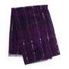 CTM Women's Sheer Sparkling Metallic Stripe Lightweight Scarf - 2 of 4