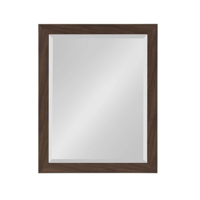 21" x 27" Beatrice Framed Wall Mirror Walnut Brown - DesignOvation