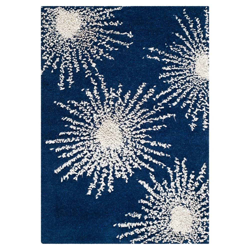 Amsterdam Accent Rug - Dark Blue / Ivory (2'x3') - Safavieh