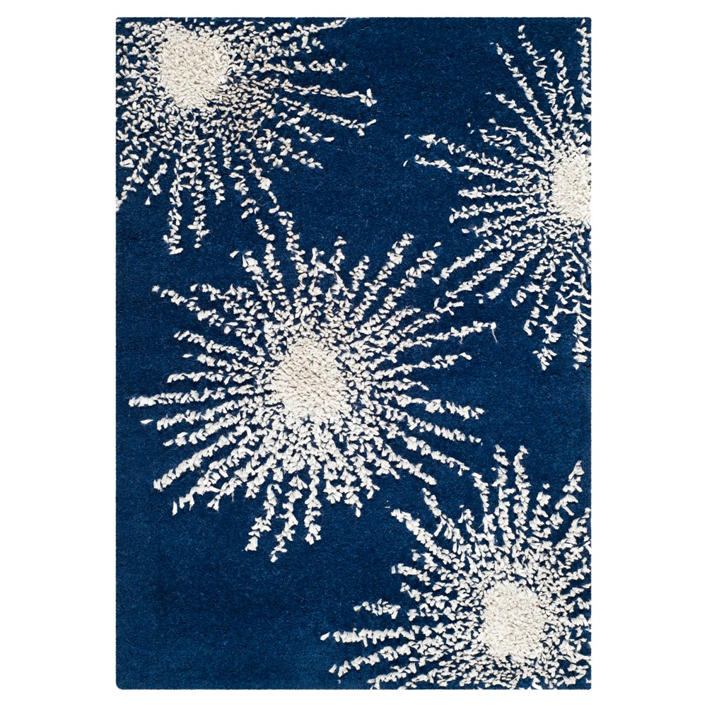 Amsterdam Accent Rug - Dark Blue / Ivory (2'x3') - Safavieh