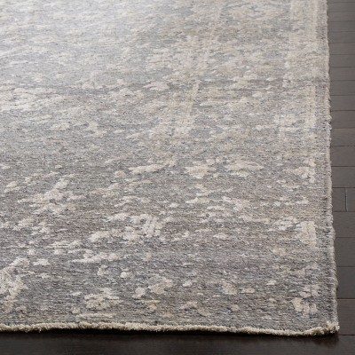 Centennial Hand-Knotted Gray Wool and Silk Area Rug 8' x 10'