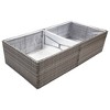 vidaXL Garden Planter Gray 61.8"x31.5"x15.7" Poly Rattan - 3 of 4