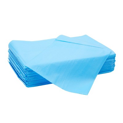 Stockroom Plus 25 Pack Disposable Massage Table Sheets, Spa Bed Cover for Tattoo Chair, Salon, Chiropractor, Blue, 31x7 In