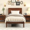 Infans Twin Bed Frame w/ Rustic Headboard Under-bed Storage Space No Box Spring Needed - 4 of 4