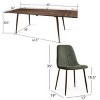 9-Piece Dining Set for 8,Walnut Rectangular Extendable Dining Table 95" L with Beige Armless Kitchen Chairs for Dining Room,Farmhouse-Tanpinhause - 4 of 4