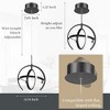 ZACHVO 25W Black LED Pendant Light with Adjustable 3-Ring Design, Dimmable 3000K Modern for Indoor Use - 3 of 4