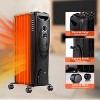 ZAFRO Oil Filled Radiator Heater, 1500W Portable Electric Oil-Filled Radiant Heatings, Space Heater with Tip-Over & Overheat Protection(Black) - 2 of 4