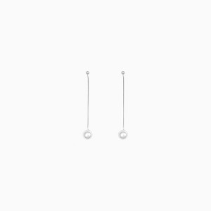 Bearfruit Jewelry Sterling Silver 18K Gold Plated Dangled Pearl Earrings - 1 of 4