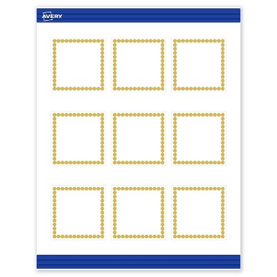 Avery Printable Square Cards, Gold Beads, 2.5" x 2.5", Matte White Square Cards, Laser/Inkjet, 90ct, Great for Business Cards