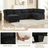 MOONMISS Modular 6- Seat  Sectional Sofa U Shaped Modular Couch with Reversible Chaise Modular Sofa Sectional Couch for Living Room - 2 of 4