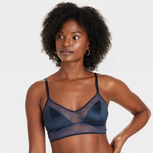 Women's Satin and Lace Longline Bralette - Auden™ - 1 of 4