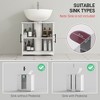 Farmhouse Pedestal Sink Storage Cabinet, Bathroom Sink Cabinet with 2 Barn Doors and Adjustable Shelf - 4 of 4