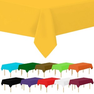 Plastic Tablecloth Disposable, Tablecloths for Rectangle Tables 54 inch. x 108 inch. Fits Tables Up to 8 Feet, Table Cloth for Party - SparkSettings - 1 of 4