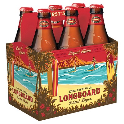 Kona Longboard Island Lager Beer - 6pk/12 fl oz Bottles