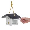 Birds Choice 7" Modern Farmhouse Wren House Black & White - 4 of 4