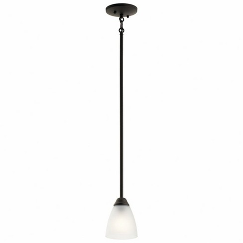 Jolie 12.5" 1 Light Mini Pendant with Satin Etched Glass in Brushed Nickel - image 1 of 1