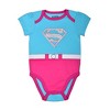 Warner Bros Girl's 5-Pack Justice League Roleplay Baby Bodysuit Creeper Set - Wonder Woman, Batgirl, Supergirl - Size 12M - 4 of 4