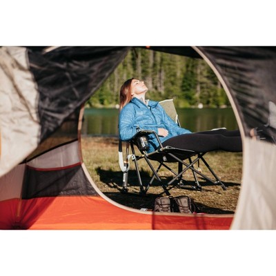 Heathered Loden Steel Frame Outdoor Rocking Chair