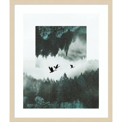 Grace Popp Misty Skein II 21"x25" Svelte Natural Wood Framed Print