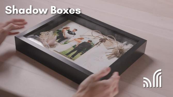 Americanflat Shadow Box Frame 1.5 Inches Deep Box Frame for Objects Pictures and Memorabilia, 2 of 9, play video