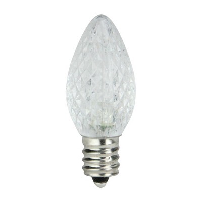 Vickerman Club Pack of 25 LED C7 Pure White Replacement Christmas Light Bulbs