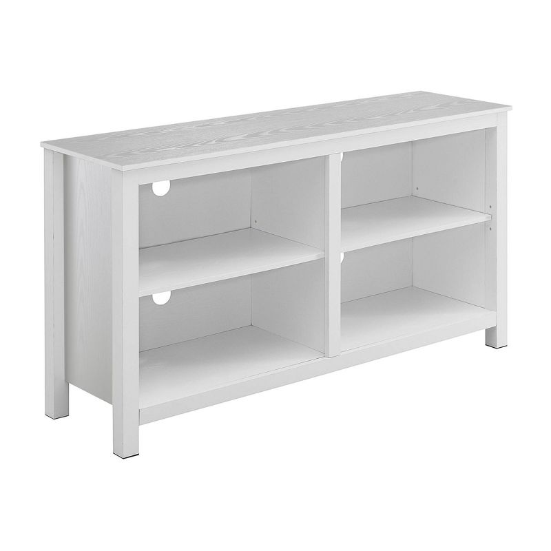 Montana Highboy TV Stand for TVs up to 65&#34; with Shelves White - Breighton Home, 1 of 5