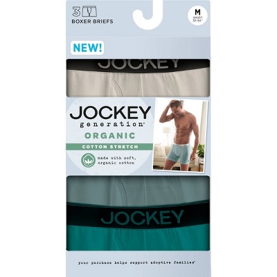 Jockey Generation™ Men's Organic Cotton Underwear 3pk - Verdigris/Bone/Moonstone Gray