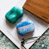 Infinite Curiosity Case Compatible with AirPods Pro - Soft Glossy Marble Skin Cover, Gray Blue - 3 of 4
