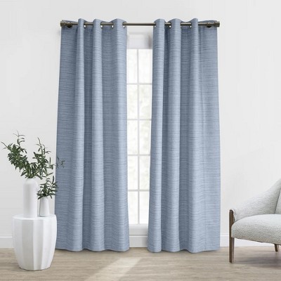Gun Metal Extendable Blackout Curtain Rod with Decorative Finials