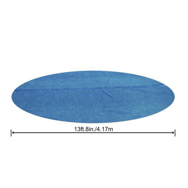 Bestway Flowclear 14 Feet Round Above Ground Solar Pool Cover Only for Pool Water Maintenance of Swimming Pools 15 Feet in Diameter, Blue, 3 of 8