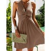 Imily Bela Elegant V Neck Knot Front A Line Tank Dress Summer Casual Comfort - 2 of 4