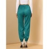 INSPIRE CHIC Women's Drawstring Elastic Waist Ankle Length Satin Joggers Pants with Pocket - 4 of 4