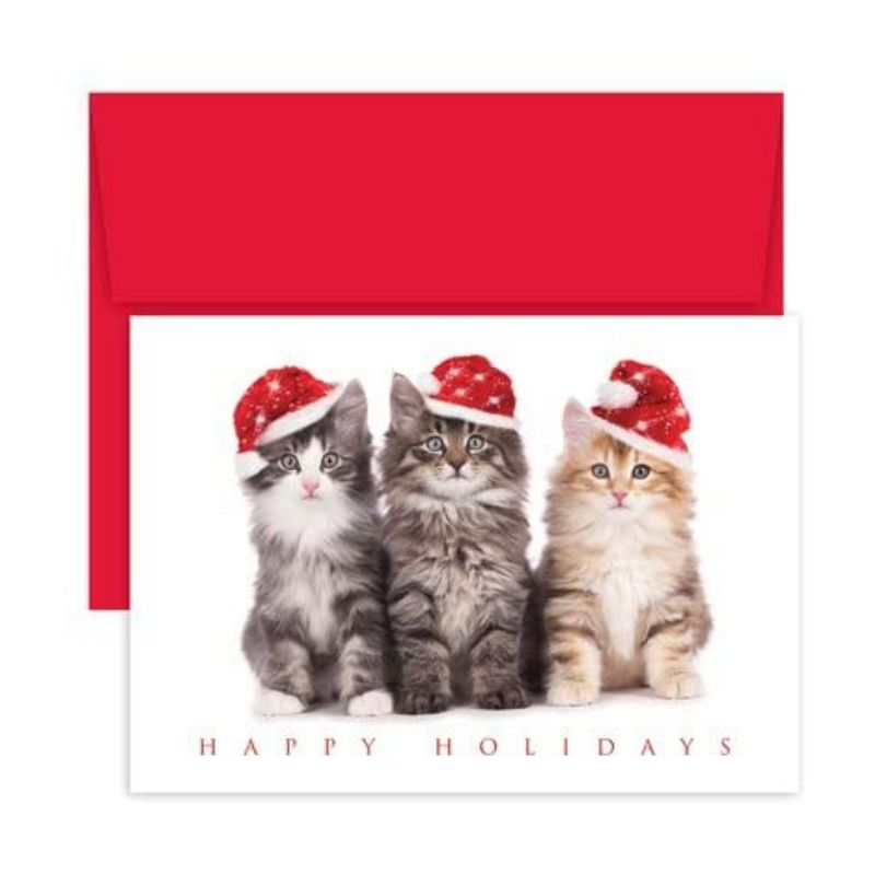 Masterpiece Holiday Collection 16-Count Christmas Cards, Christmas Kittens, 1 of 2