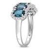 EVERLY JEWELRY | Sterling Silver 2 7/8 CT TGW London Blue Topaz White Topaz Fashion Ring - 2 of 4