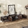 TIRAMISUBEST Mid Century TV Stand 70.8 inch Media Console 2 Drawers Cable Management Solid Wood Legs Storage Living Room Bedroom Home - 3 of 4