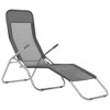 vidaXL Folding Sun Loungers 2 pcs Textilene Anthracite - 2 of 4
