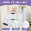 Modern Fluted 3 Drawer Dresser Chest of Drawers with Solid Wood Legs Wood Storage Dresser Organizer for Dorms Flats Living Rooms - 3 of 4