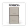 Alera Soho Vertical File Cabinet, 2 Drawers: File/File, Letter, Putty, 14" x 18" x 24.1" - 2 of 4