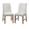 Lifestorey 2pk Augusta Dining Chairs Light Oak/Cream - 2 of 4
