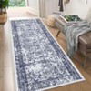 Washable Vintage Printed Rug Non Slip Low Pile Rug Soft Throw Floor Cover Foldable Indoor Carpet for Living Room Bedroom Playroom Nursery - 2 of 4