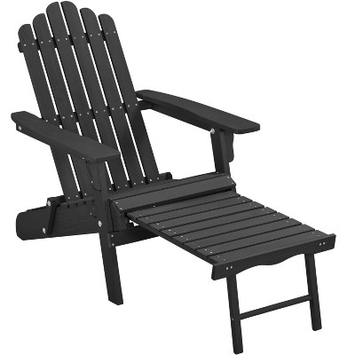 Yaheetech Folding Adirondack Chair with Leg Rest