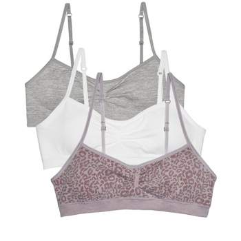 Fruit Of The Loom Girls' Built Up Sports Bra 3-pack Passion Fruit