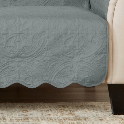 Mirage Gray Quilted Reversible Chair Furniture Protector