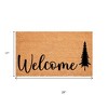 HomeRoots 17" X 29" Brown And Black Christmas Outdoor Coir Door Mat - 3 of 4