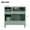Mshliw 36" Modern Bathroom Vanity with Ceramic Sink, 4 Drawers, 2 Doors, Soft Close, Solid Wood Frame, Freestanding Design - 4 of 4