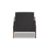 Perris Fabric Upholstered Walnut Wood Lounge Chair - Baxton Studio - image 4 of 4