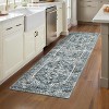 5'x7' Washable Rug, Non-Slip Vintage Medallion Low-Pile Rug, Foldable for Living Room, Dining Room & Bedroom, Blue Green - 2 of 4